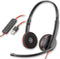 Poly Blackwire 3220 HS - Headset met ruisonderdrukking - Lichtgewicht ontwerp - Zwart (Bulk)