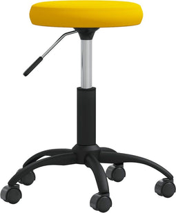 vidaXL - Massagekruk - fluweel - mosterdgeel