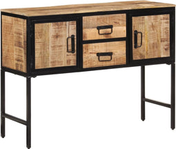 vidaXL - Hoge - kast - 100x35x75 - cm - massief - ruw - mangohout