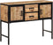 vidaXL - Hoge - kast - 100x35x75 - cm - massief - ruw - mangohout