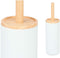 Toiletborstel Wit Hout Hars 10,2 x 38 x 10,2 cm (4 Stuks)
