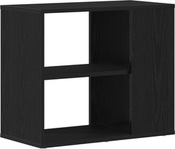 vidaXL - Dressoir - Zwart - Eik - 60x30x50 - cm - Bewerkt - Hout