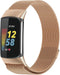 imoshion Milanees magnetisch bandje - Geschikt voor Fitbit Charge 6, Charge 5 - Rosé goud - S