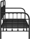 vidaXL - Ligbed - Frame - Zwart - 75x190 - cm - Staal