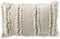 Dutch Decor SORA - Sierkussen 30x50 cm - met flosjes en schelpen - Natural - beige en wit - Inclusief binnenkussen