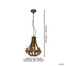 EGLO Kinross - Hanglamp - E27 - H 110 x Ø 31 cm - Bruin