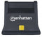 Manhattan 102025 - USB-Smartcard/SIM Chipkaartlezer - Veilige gegevensoverdracht - Zwart