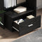 vidaXL - Lade - Kast - in - Zwarte - Eik - 55x45x33,5 - cm - van - Geengineerd - Hout