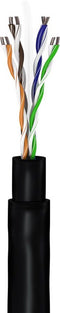 Outdoor set met 100 meter U/UTP CAT6 netwerkkabel, 100 tie-wraps, 100 connectoren en krimptang
