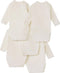 Petit Bateau Set van 5 Biologisch Katoenen Unisex Rompertjes - Maat 62 - Effen Wit (set van 5)