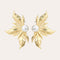 Oorbellen leaves with a pearl