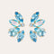 Oorbellen met kristallen: the blue Crystal leaves