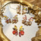 Oorbellen met kristallen: the Crystal leaves (multi-colour)