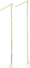 Oorbellen van ketting, l: 70 mm, verguld, 1paar