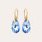 Oorhangers met blauwe kristal-druppels