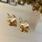 Oorhangers met gouden kristallen