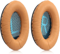 Oorkussens Geschikt Voor Bose QuietComfort QC 15 /25 I /35 II Ae2 / Ae2i / Ae2w / SoundTrue & SoundLink Arond-Ear - 2 Stuks - Zacht Schuim - Eiwitleer - Khaki