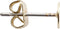 Oorstekers, l: 13 mm, verguld, 10stuks