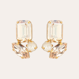 Oorstekers met 3 Swarovski-kristallen