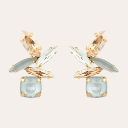 Oorstekers met Swarovski-kristallen in blauwtinten