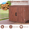 Coast Gereedschapskast - Houten gereedschapsschuurtje - Ruime opbergruimte 73 x 50 x 63 cm - Bruin