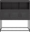 vidaXL - Dressoir - 100,5x39x107 - cm - koudgewalst - staal - zwart