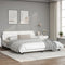 vidaXL - Bedframe - met - hoofdbord - kunstleer - wit - 180x200 - cm