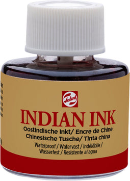 Oost-Indische inkt Talens zwart 11ml | 3 stuks