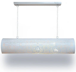 Oosterse hanglamp filigrain horizontaal Vintage wit goud