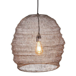 Oosterse Hanglamp Gaas Nidum Ant Zink Bol Ø 50 x 62cm