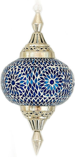 Oosterse Mozaïek Hanglamp pumpkin blauw