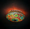 Oosterse mozaïek plafondlamp | multi colour | glas / metaal | ⌀ 25 cm | sfeervol / traditioneel / modern design