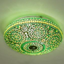 Oosterse mozaïek plafonniere groen Ø 25 cm
