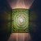 Oosterse mozaïek wandlamp cilinder - groen