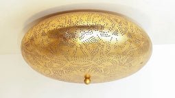 Oosterse plafonnière filigrain 38 cm - vintage goud