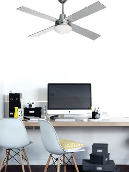 Masterlight Airfusion Quest II Huishoudelijke ventilator met bladen Chroom, Wit
