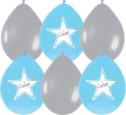 Ootje Kadootje Beschrijfbare Blauwe Ballonnen 6 Stuks OK 8037