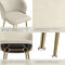 tectake® Luana - Barkrukken - Fluwelen bekleding - Rugleuning - Crème/goud (set van 2)