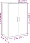 vidaXL - Dressoir - 60x31x84 - cm - bewerkt - hout - gerookt - eikenkleurig