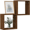 vidaXL - Wandrekken - kubus - 2 - st - 30x15x30 - cm - gerookt - bruin - eiken