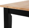 Beliani HOUSTON - Eetkamerset - Zwart - Rubberhout