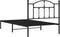 vidaXL - Bedframe - met - hoofdbord - metaal - zwart - 100x190 - cm
