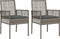 vidaXL - Ligzetels - 2 - stuks - met - Kussens - Grijs - Poly - Rattan