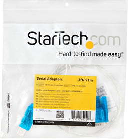 StarTech.com ICUSB232SM3 - USB naar RS232 DB9 Seriële Verloopkabel - 90 cm Blauw