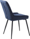 Eetkamerstoel Milton Blauw Velvet - Giga Living