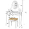 Coast Kaptafel - 360° Draaibaar - MDF - Incl. Kruk - 80 x 40 x 136 cm - Wit