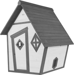AXI Cabin Speelhuis in Grijs/Wit - Speelhuisje voor de tuin / buiten - FSC hout - Tuinhuisje voor kinderen - 10 jaar garantie
