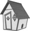 AXI Cabin Speelhuis in Grijs/Wit - Speelhuisje voor de tuin / buiten - FSC hout - Tuinhuisje voor kinderen - 10 jaar garantie