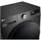 LG RH90V9ZVEN - Warmtepompdroger - 9 kg - 62 dBA - Auto cleaning condensor - Glazen deur met zwarte inleg