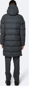 Rains Long Puffer Jacket - Thermal - 3M™ Thinsulate™ Featherless Insulation - Slate (M/L)